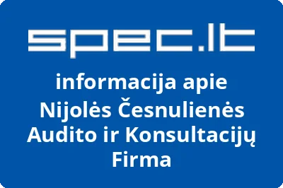 Nijolės Česnulienės audito ir konsultacijų firma | spec.lt