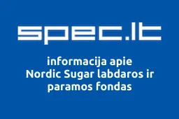 Nordic Sugar labdaros ir paramos fondas | spec.lt