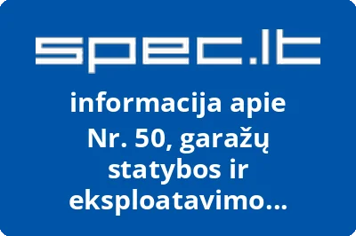 Nr. 50, garažų statybos ir eksploatavimo bendrija