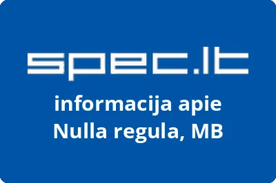 Nulla regula, MB | spec.lt