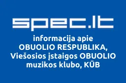 OBUOLIO RESPUBLIKA, Viešosios įstaigos OBUOLIO muzikos klubo, KŪB | spec.lt