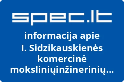 I. Sidzikauskienės komercinė moksliniųinžinerinių paslaugų firma ODIZA