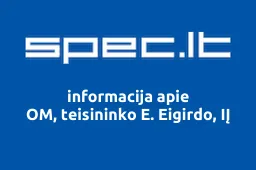 OM, teisininko E. Eigirdo, IĮ | spec.lt