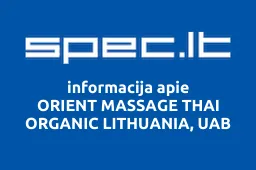 ORIENT MASSAGE THAI ORGANIC LITHUANIA, UAB iliustracija