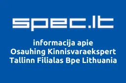 Osauhing Kinnisvaraekspert Tallinn Filialas Bpe Lithuania | spec.lt