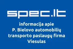P. Bielovo automobilių transporto paslaugų firma Viesulas