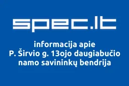 P. Širvio g. 13-ojo daugiabučio namo savininkų bendrija | spec.lt