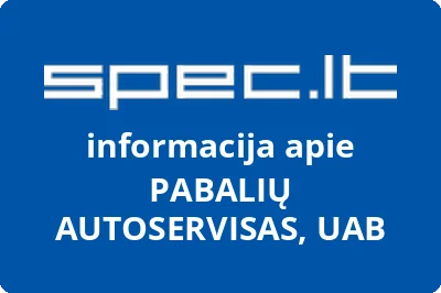 Pabalių autoservisas, UAB