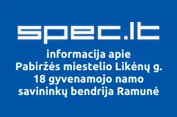 Pabiržės miestelio Likėnų g. 18 gyvenamojo namo savininkų bendrija Ramunė | spec.lt