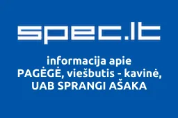 PAGĖGĖ, viešbutis - kavinė, UAB SPRANGI AŠAKA | spec.lt