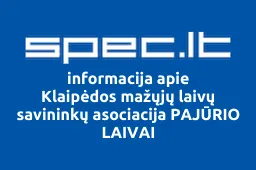 Klaipėdos mažųjų laivų savininkų asociacija PAJŪRIO LAIVAI | spec.lt