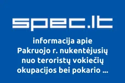 Pakruojo r. nukentėjusių nuo teroristų vokiečių okupacijos bei pokario metais draugija Atmintis