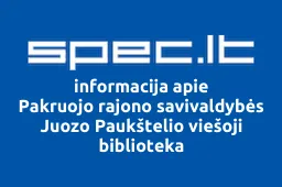 Pakruojo rajono savivaldybės Juozo Paukštelio viešoji biblioteka iliustracija
