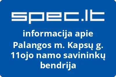 Palangos m. Kapsų g. 11ojo namo savininkų bendrija