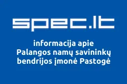 Palangos namų savininkų bendrijos įmonė Pastogė | spec.lt