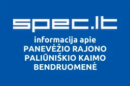 PANEVĖŽIO RAJONO PALIŪNIŠKIO KAIMO BENDRUOMENĖ | spec.lt