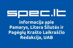 Pamarys, Litera Šilutės ir Pagėgių Krašto Laikraščio Redakcija, UAB | spec.lt