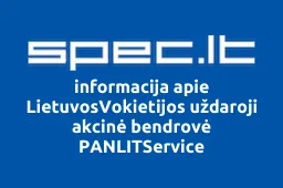 LietuvosVokietijos uždaroji akcinė bendrovė PANLITService | spec.lt