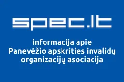 Panevėžio apskrities invalidų organizacijų asociacija | spec.lt