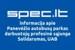 Panevėžio autobusų parkas darbuotojų profesinė sąjunga Solidarumas, UAB | spec.lt