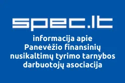 Panevėžio finansinių nusikaltimų tyrimo tarnybos darbuotojų asociacija | spec.lt