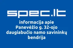 Panevėžio g. 32-ojo daugiabučio namo savininkų bendrija | spec.lt