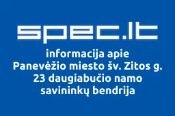 Panevėžio miesto šv. Zitos g. 23 daugiabučio namo savininkų bendrija | spec.lt