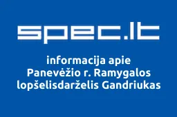 Panevėžio r. Ramygalos lopšelisdarželis Gandriukas iliustracija