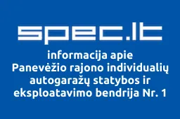 Panevėžio rajono individualių autogaražų statybos ir eksploatavimo bendrija Nr. 1 | spec.lt