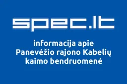 Panevėžio rajono Kabelių kaimo bendruomenė | spec.lt
