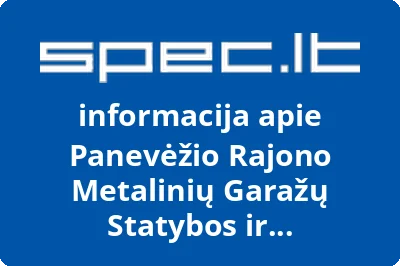 Panevėžio Rajono Metalinių Garažų Statybos ir Eksploatavimo Bendrija Nr. 1