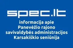 Panevėžio rajono savivaldybės administracijos Karsakiškio seniūnija | spec.lt