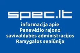 Panevėžio rajono savivaldybės administracijos Ramygalos seniūnija | spec.lt