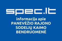 PANEVĖŽIO RAJONO SODELIŲ KAIMO BENDRUOMENĖ | spec.lt