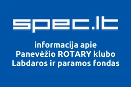 Panevėžio ROTARY klubo Labdaros ir paramos fondas | spec.lt