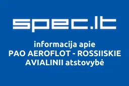 PAO AEROFLOT - ROSSIISKIE AVIALINII atstovybė iliustracija