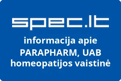 PARAPHARM, UAB homeopatijos vaistinė