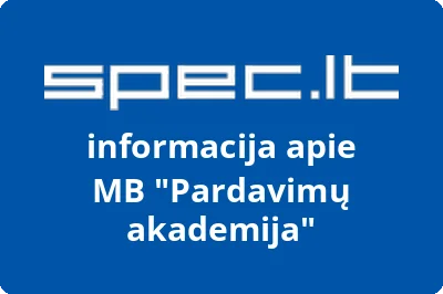 Pardavimų akademija, MB | spec.lt