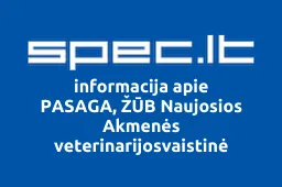 PASAGA, ŽŪB Naujosios Akmenės veterinarijosvaistinė iliustracija