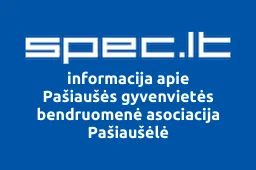 Pašiaušės gyvenvietės bendruomenė asociacija Pašiaušėlė iliustracija