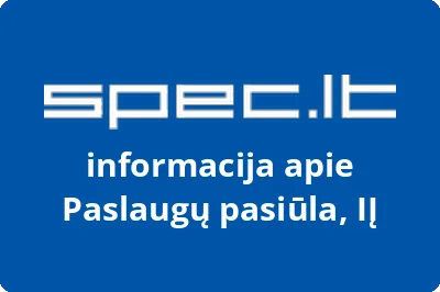 Paslaugų pasiūla, IĮ