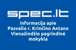 Pasvalio r. Krinčino Antano Vienažindžio pagrindinė mokykla | spec.lt