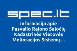 Pasvalio Rajono Saločių Kadastrinės Vietovės Melioracijos Sistemų Naudotojų Asociacija iliustracija
