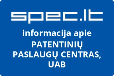 PATENTINIŲ PASLAUGŲ CENTRAS, UAB