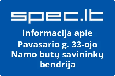 Pavasario g. 33-ojo Namo butų savininkų bendrija