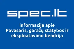 Pavasaris, garažų statybos ir eksploatavimo bendrija | spec.lt