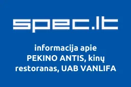 PEKINO ANTIS, kinų restoranas, UAB VANLIFA