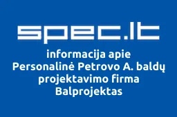 Personalinė Petrovo A. baldų projektavimo firma Balprojektas iliustracija