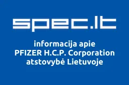 PFIZER H.C.P. Corporation atstovybė Lietuvoje | spec.lt