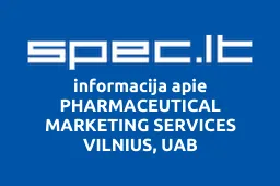 PHARMACEUTICAL MARKETING SERVICES VILNIUS, UAB | spec.lt